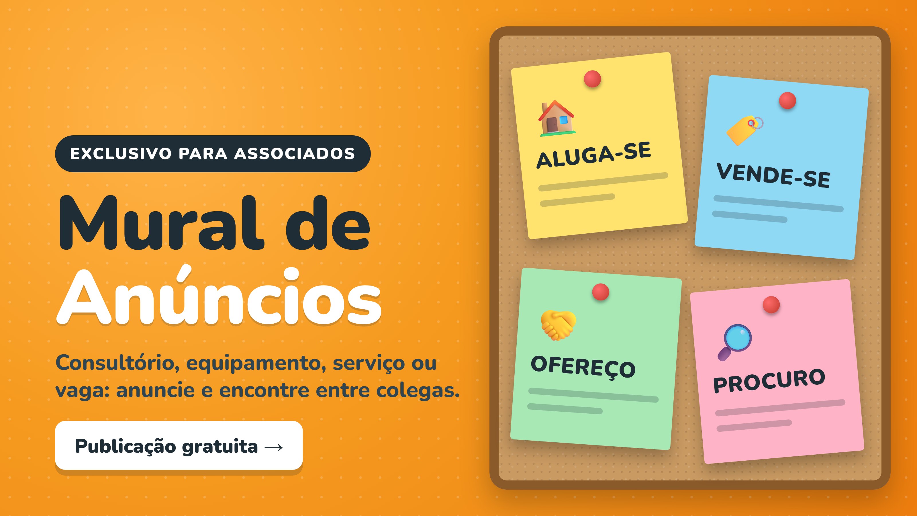 Mural de Anúncios: classificados entre colegas, a um clique